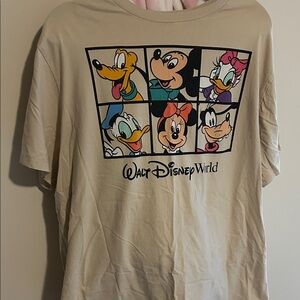 Walt Disney World Beige Character Panel Tee
